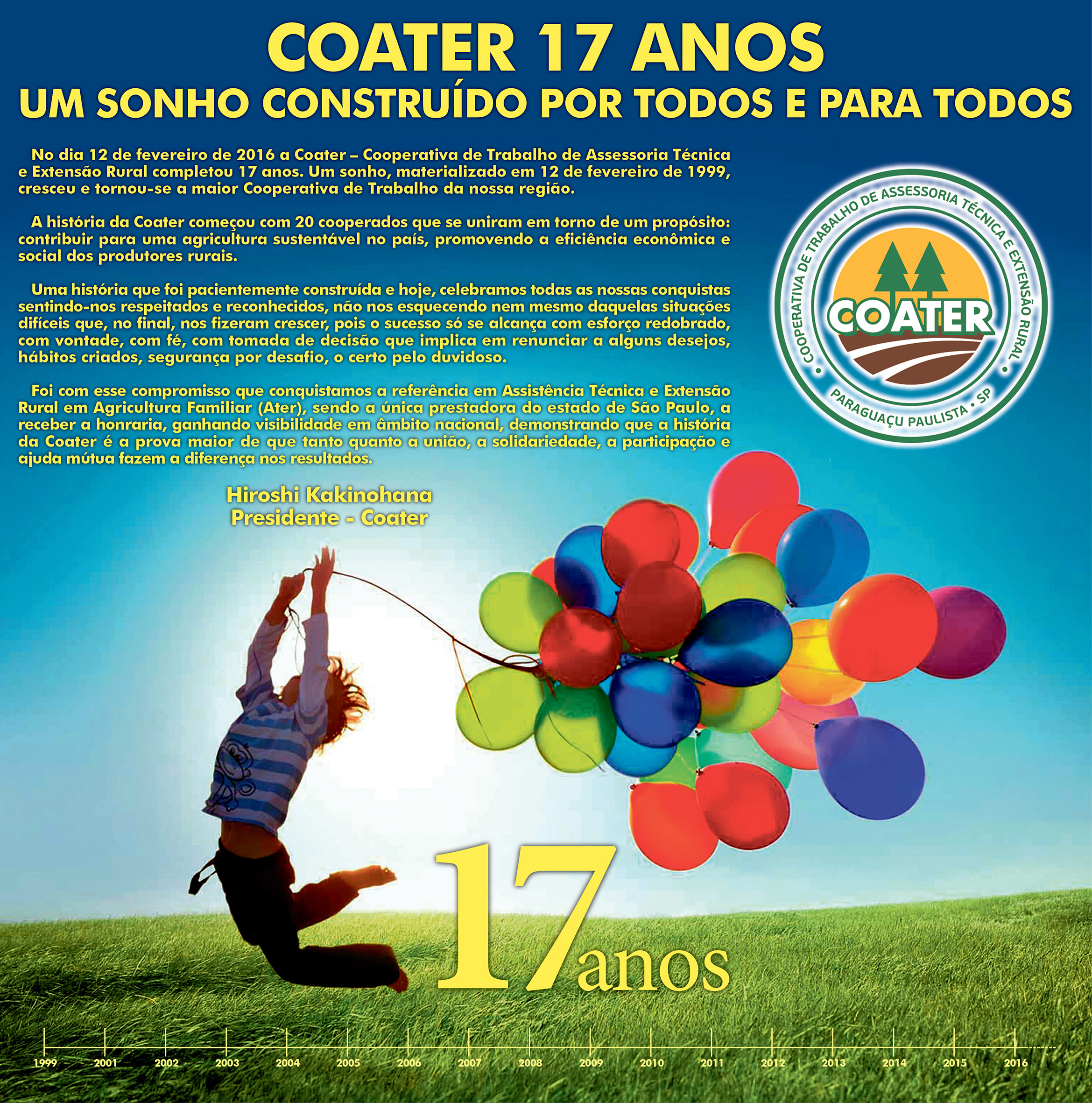 Coater 17 anos. Um sonho construído por todos e para todos