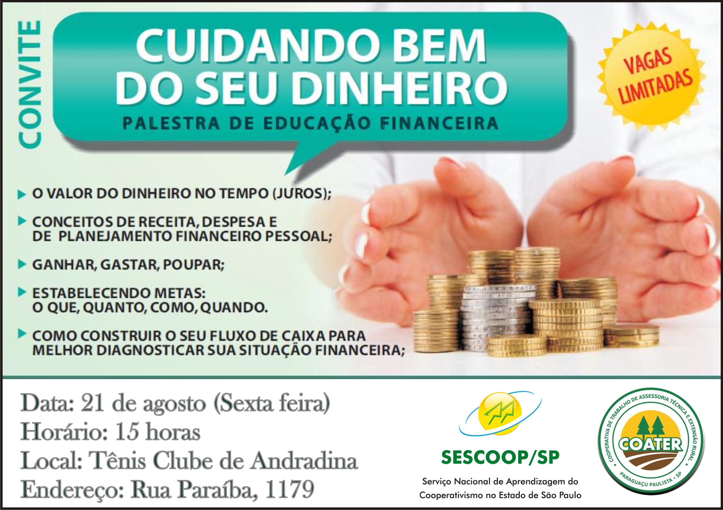 Palestra Gratuita Educação Financeira